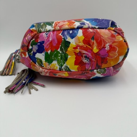 Maurizio Taiuti Bright Floral Leather Shoulder Bag - Picture 3 of 9